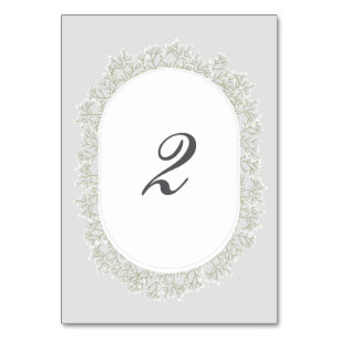 Brautstrauß-Monogramm Gypsophila Florale Hochzeit Tischnummer
