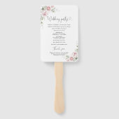 Brautstrauß Rosa Rosen Hochzeitsprogramm Hand Fächer (Rückseite)