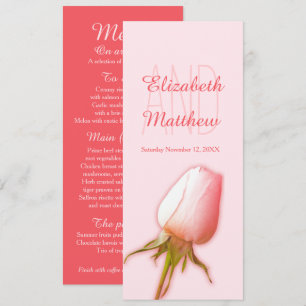 Brautstrauß-Rospen-Hochzeitsempfang-Essen-Menü Einladung