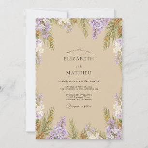 Brautstrauß Tan Lilac Blossom Hochzeit Einladung