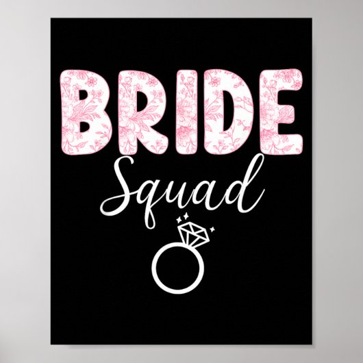 Brautteam Junggesellinnenabschied Coquette Bow Poster (Vorne)