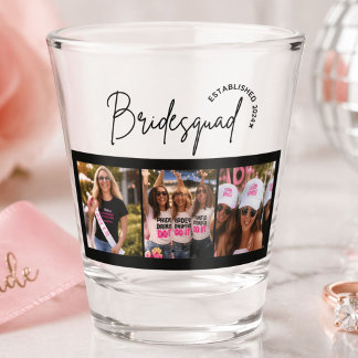 Brauttruppe Personalisiertes Junggesellinnenabschi Schnapsglas