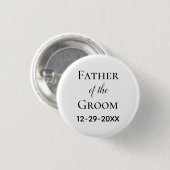 Brautvater Bräutigam Hochzeit  Button (Vorne & Hinten)