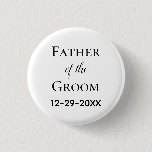 Brautvater Bräutigam Hochzeit  Button (Vorderseite)