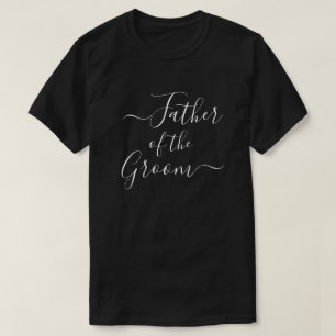 Brautvater der modernen Schrift Hochzeitsgesellsch T-Shirt