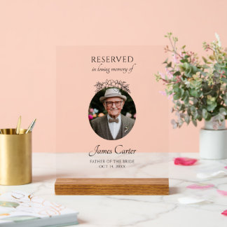 Brautvater in liebevoller Erinnerung Hochzeit Acrylschild