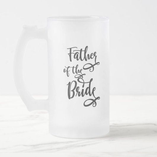 Brautvater Mattglas Bierglas (Links)
