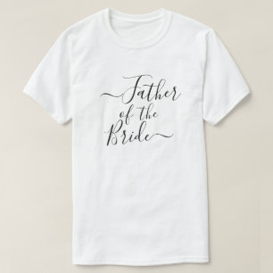 Brautvater modernes Skript Hochzeitsgesellschaft T-Shirt