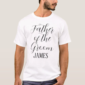 Brautvater schwarz personalisierte Hochzeit T-Shirt
