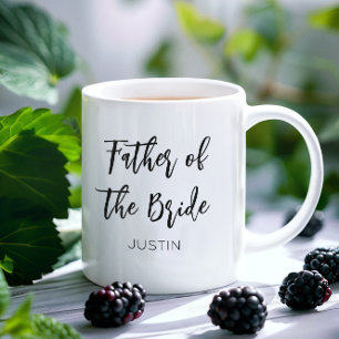 Brautvater Schwarz-Weiß-Hochzeitstasse Kaffeetasse