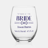 Brautvater Weinglas Ohne Stiel (Vorderseite)