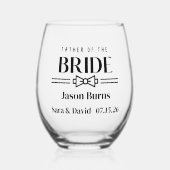 Brautvater Weinglas Ohne Stiel (Vorderseite)