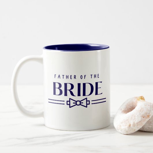 Brautvater Zweifarbige Tasse (Mit Donut)