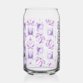 Brautviertel Purple Blumen Dosenglas (Vorderseite)