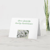 BrautWreath Spirea Blumen-Beileids-Karte Karte (Rückseite)