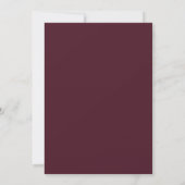Brautzauber Maroon Bloom Einladung (Rückseite)