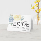 Brautzeitgeschenk aus dem Groom Hübsche Blüte Karte (Gelbe Blume)