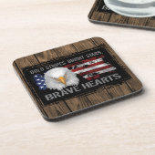 Brave American Hearts Getränkeuntersetzer (Linke Seite)