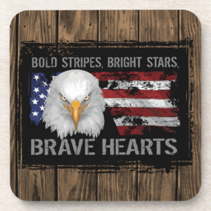Brave American Hearts Getränkeuntersetzer