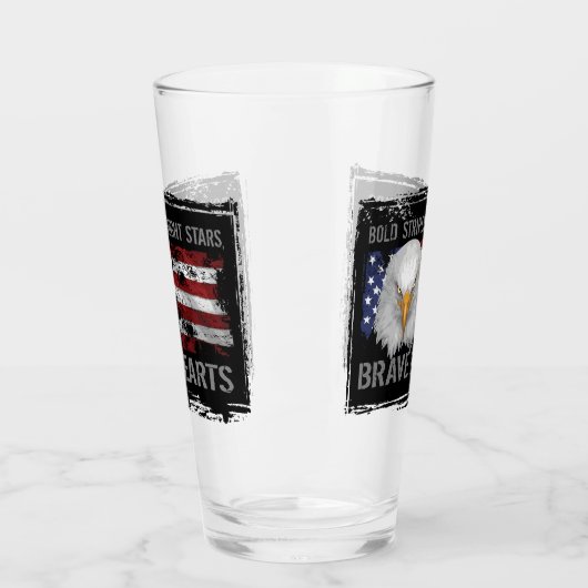 Brave American Hearts Glas (Links)