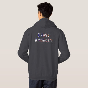 Brave amerikanischer bedrückter Text Hoodie