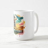 ✨"Brave and Free" Cowboy Horizon Mug Kaffeetasse (VorderseiteRechts)