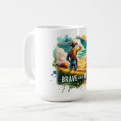 ✨"Brave and Free" Cowboy Horizon Mug Kaffeetasse (Vorderseite Links)
