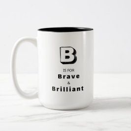 Brave B - Personalisierter Luxus-Lob-Becher Zweifarbige Tasse