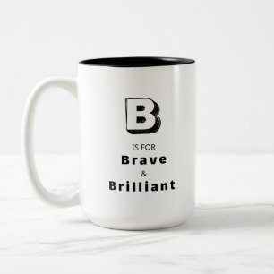 Brave B - Personalisierter Luxus-Lob-Becher Zweifarbige Tasse