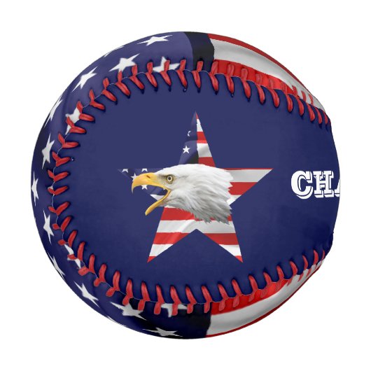 Brave Bald Eagle, die amerikanische Flagge, Star Baseball (Vorderseite Links)