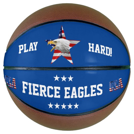Brave Bald Eagle, die amerikanische Flagge, Star Basketball (Vorderseite)