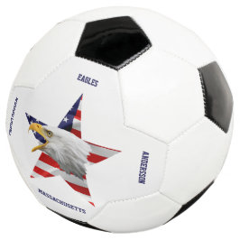 Brave Bald Eagle, die amerikanische Flagge, Star Fußball