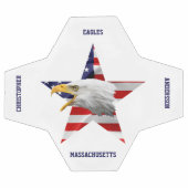 Brave Bald Eagle, die amerikanische Flagge, Star Fußball (Flach)
