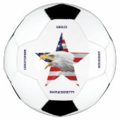 Brave Bald Eagle, die amerikanische Flagge, Star Fußball (Vorderseite)