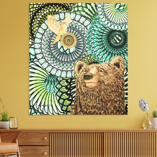 Brave Bear Leinwanddruck (Insitu (Wohnzimmer))