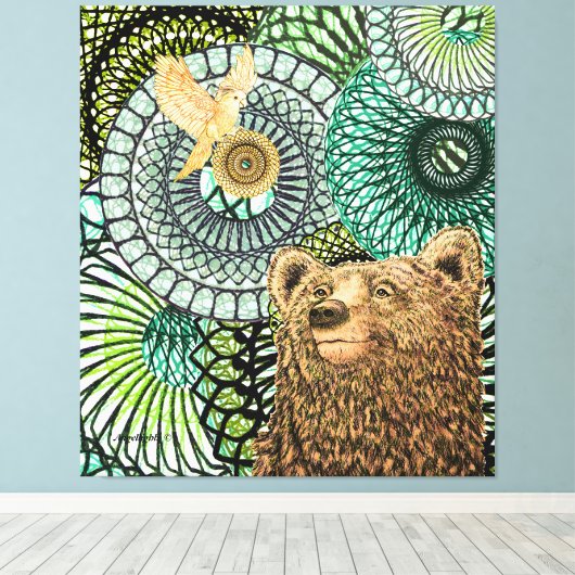 Brave Bear Leinwanddruck (Insitu (Holzboden))