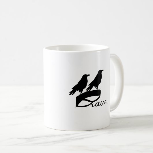 Brave Blackbird Kaffeetasse (VorderseiteRechts)