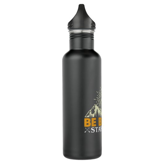 Brave Bleibe Wild Edelstahlflasche (Links)