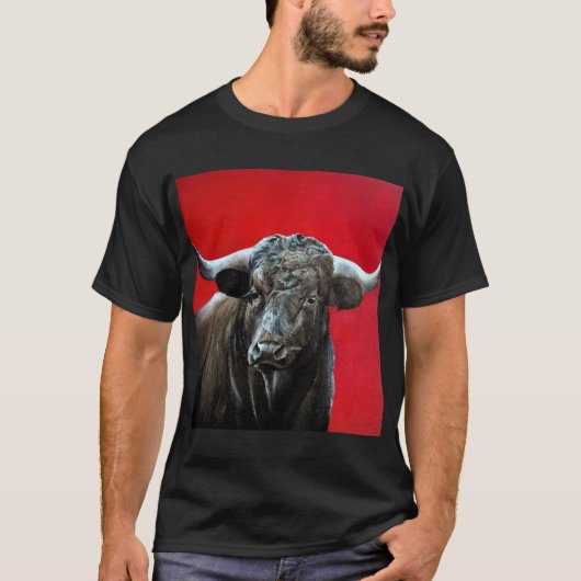 Brave bull on red T-Shirt (Vorderseite)