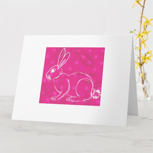 Brave Bunny Karte (Gelbe Blume)