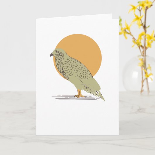 Brave Buzzard Karte (Gelbe Blume)