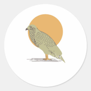 Brave Buzzard Runder Aufkleber