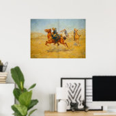 Brave Cavalryman Rettete einen Solider Poster (Heimbüro)