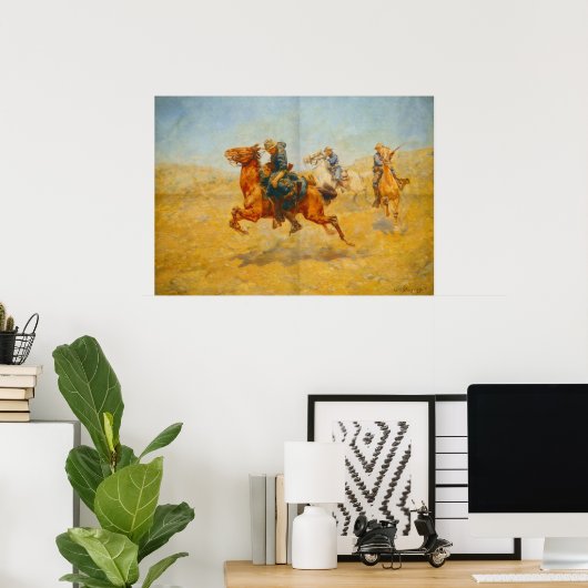 Brave Cavalryman Rettete einen Solider Poster (Heimbüro)