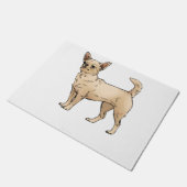 Brave Chihuahua Blue Fußmatte (Schrägansicht)