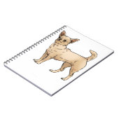 Brave Chihuahua Blue Notizblock (Linke Seite)
