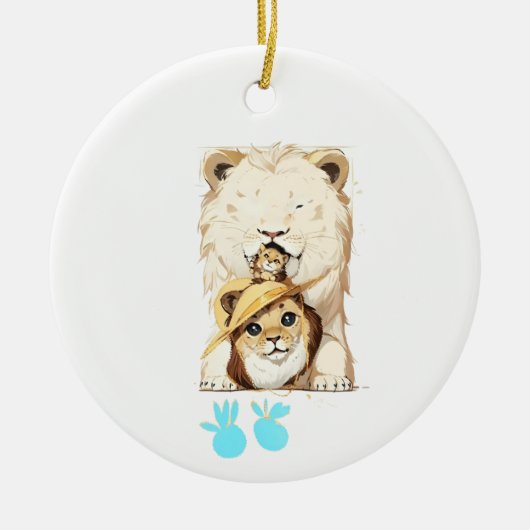 Brave Cuteness cub Keramik Ornament (Vorne)