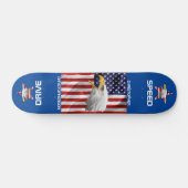 Brave Eagle, die amerikanische Flagge, Patriotic Skateboard (Horizontal)
