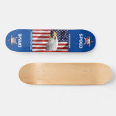 Brave Eagle, die amerikanische Flagge, Patriotic Skateboard (Horizontal)