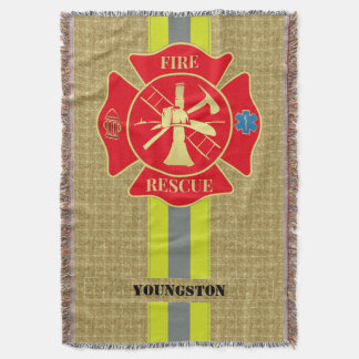 Brave Feuerwehrmann Maltese Cross Warme Art Decke